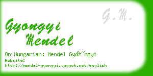 gyongyi mendel business card